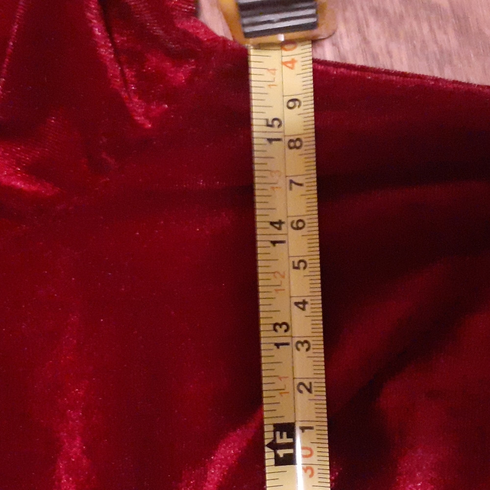 4/$20 Crushed red velvet dress - Picture 5 of 8